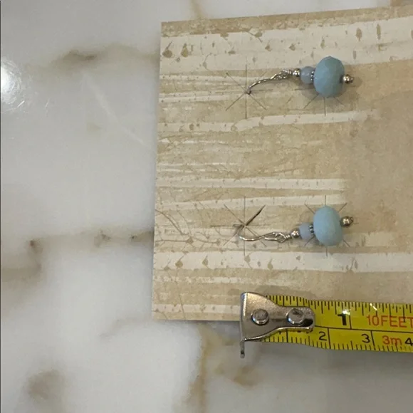Sundance Catalog Faceted Amazonite and Sterling Silver Earrings—Beautiful!! New!